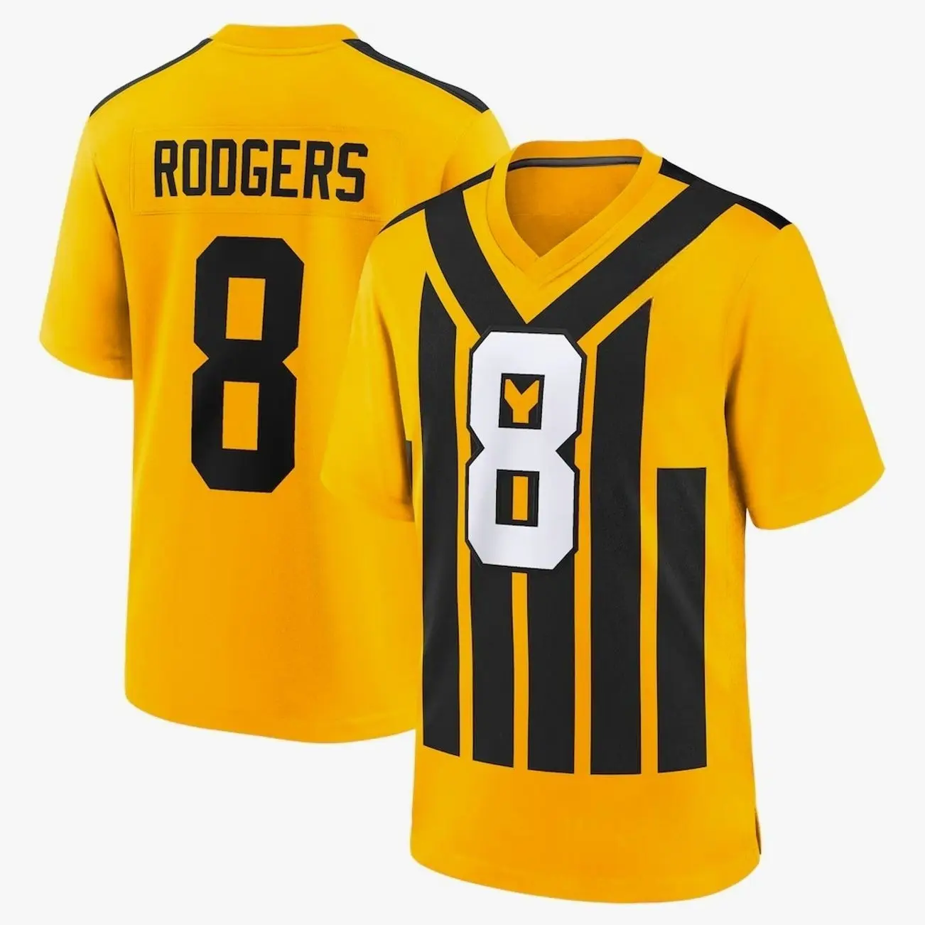 Unisex Football inspired by Rodgers 8 Alternate 1933 Throwback Game Jersey - Gold