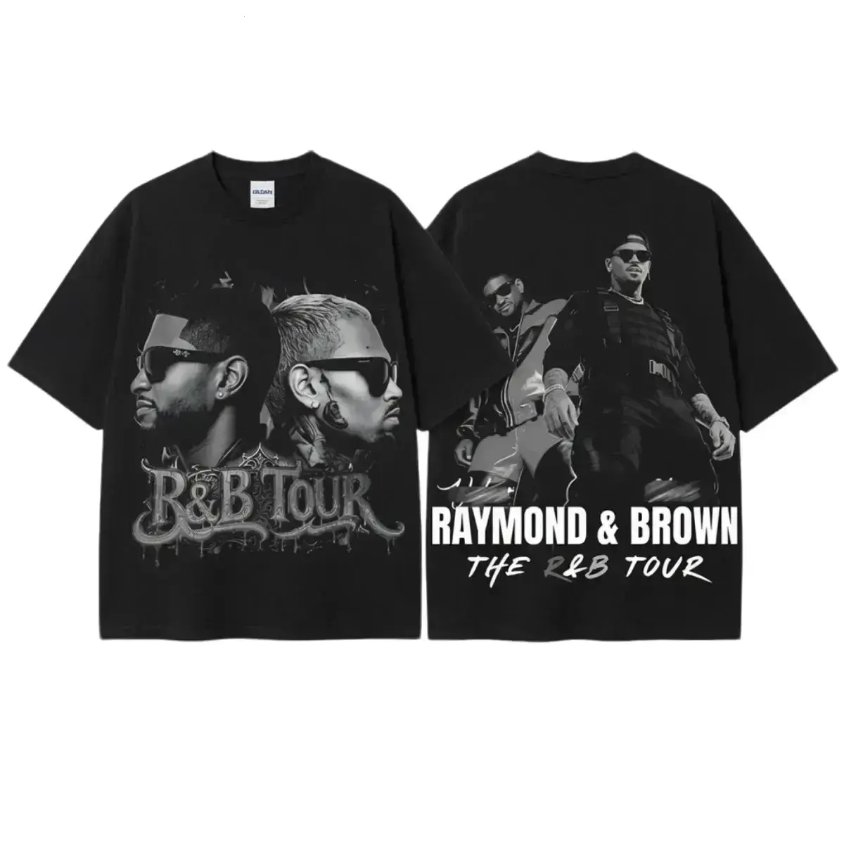 [FREE SHIP] Ch.Brown Usher Raymond The R&B Tour 2026 Unisex Tee