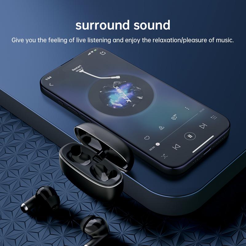 EarBarz K50 Nova Wireless Bluetooth 5.3 Earbuds with 13mm Dynamic Driver 30H Playtime Zinc Alloy Case Touch Control Christmas Sale