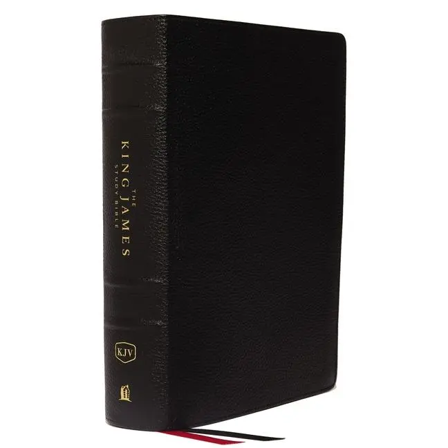 The King James Study Bible, Genuine Leather, Black, Indexed, Full-Color Edition by Thomas Nelson