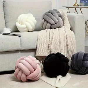 1pc Knot Pillow Balls – Round Ball Pillows Decorative Throw Pillows – Soft Plush Knotted Pillows for Home Decoration, Home Decorative Cushion
