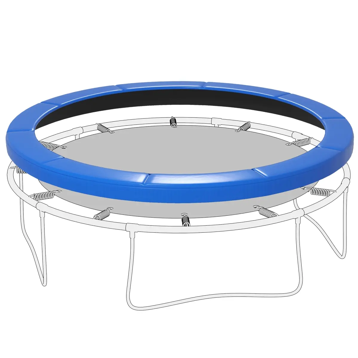 212 Main A00-023V02BU 12 ft. Soozier Trampoline Pad, Trampoline Replacement Safety Pad, Tear-Resistant, All-Weather Trampoline Accessories & No Holes for Poles, Blue