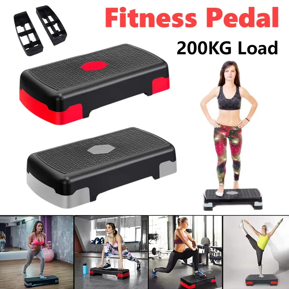 Fitness Height Stepper Aerobic Step Machine, Heart-Lung Board Exercise Equipment, Stable Load Capacity 200kg, Home Gym Foot Pedal, Workout Accessories