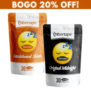 Hibertape - DUO PACK - Mouth Tape for Sleeping and Snoring, Jawline Shaper for Men and Women, Sleep Like a King or Queen, Free Your Sleep Hostage, CPAP Friendly,