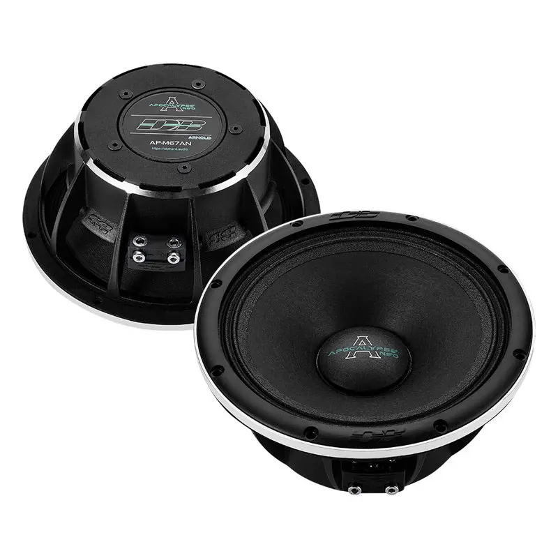 Deaf Bonce Apocalypse AP-M67AN 6.5 inches 4‑Ohm Mid-Range Car Speakers with Neodymium Magnet, 300W RMS/600W Max Power, Low Distortion Pair for Car Audio System Upgrade