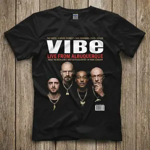 Breaking Bad Vibe Magazine Tee | Vintage Bootleg Crime Drama Classic Street Style Shirt Unisex  Good Vintage Hip-Hop BRetro Apparel, Men Round Neck Y2K Music Graphic Tees Classic Merch Shirt Tee T-Shirt For Women/Men Unisex Short Sleeve