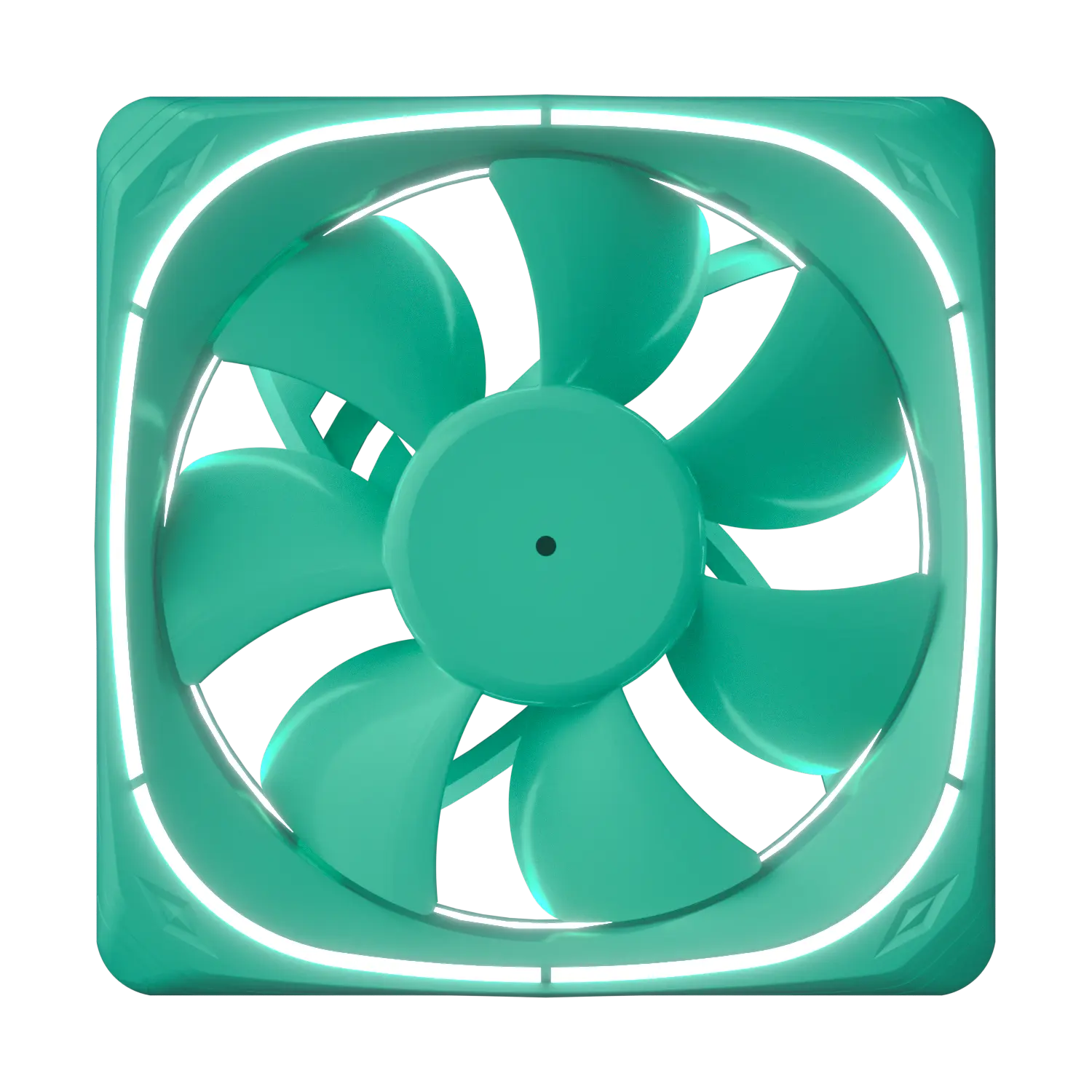 Vetroo DF120 120mm Case Fan White LED Lighting PC Cooling Fan Green Fan Frame for Radiator/CPU Cooler/Computer Case