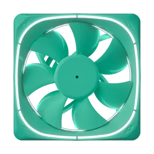 Vetroo DF120 120mm Case Fan White LED Lighting PC Cooling Fan Green Fan Frame for Radiator/CPU Cooler/Computer Case
