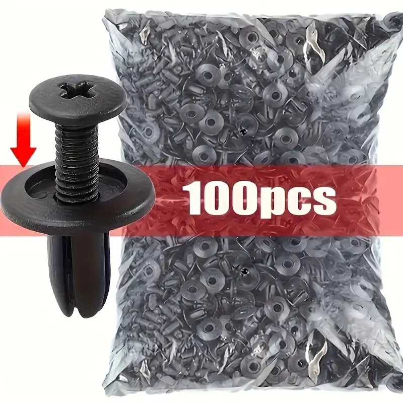 Durable Plastic Rivet Fasteners with Screws, Easy Installation Automotive Car Bumper and Mudguard Clips for Toyota Ford Kia Nissan Yamaha Car Accessory Automotive Accessories