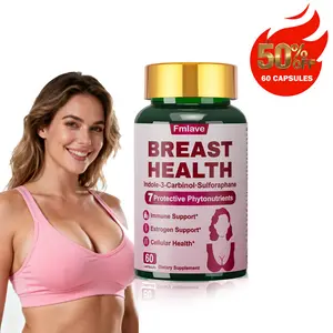 Breast Health Capsules | With Vitamin C, B12, D3, Indole-3-Carbinol & Grape Seed Extract | Supports Breast Health & Antioxidant Activity | Highly Absorbable | An Excellent Choice for Women's Health, Perfect Gift for Mom | 60 Capsules|Fmlave