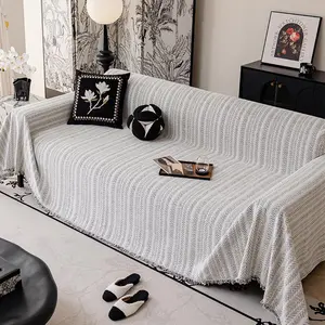 Geometric Pattern Sofa Cover, Sofa Couch Covers, 1 Count Soft Comfortable Sofa Towel, Sofa Protector for Home Living Room Bedroom Office, Home Decor, Dustproof Sofa Cover, Washable Sofa Slipcover