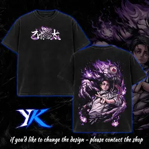 Yuta Okkotsu special grade x Rika Orimoto queen of cursed jjk jujutsu kaisen season 3 culling game arc v7 anime manga movie game 2 Sided Washed Cotton T-shirt unisex graphic tees hoodie sweatshirt