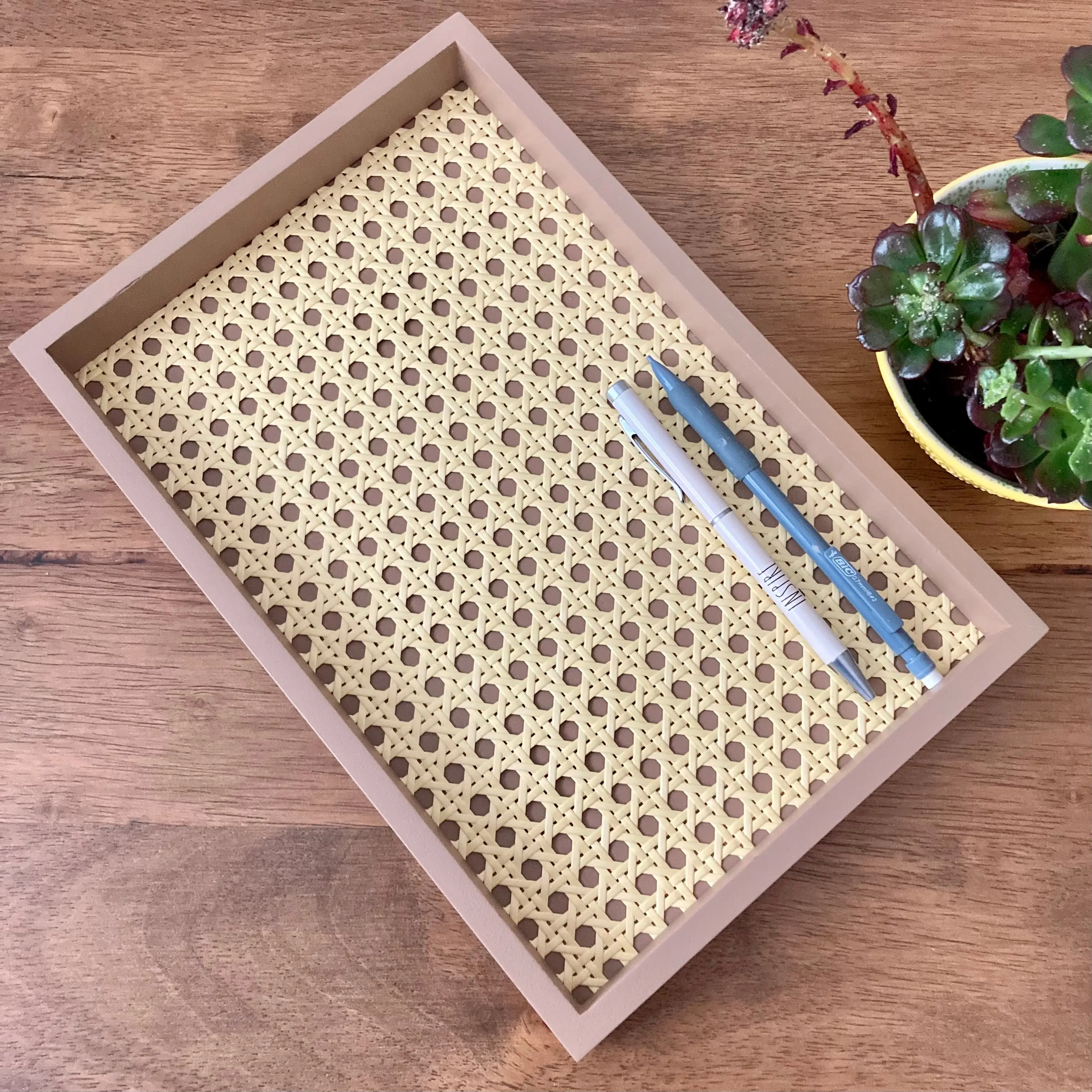 Servin' the Tropics Rattan Tray