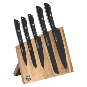 Henckels Noir 6-pc Magnetic Easel Knife Set Henckels Noir 6-pc Magnetic Easel Knife Set
