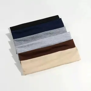 Solid Color Elastic Head Wrap, Breathable Sweatband for Sports, Fashion Hair Accessory, Random Color Sent