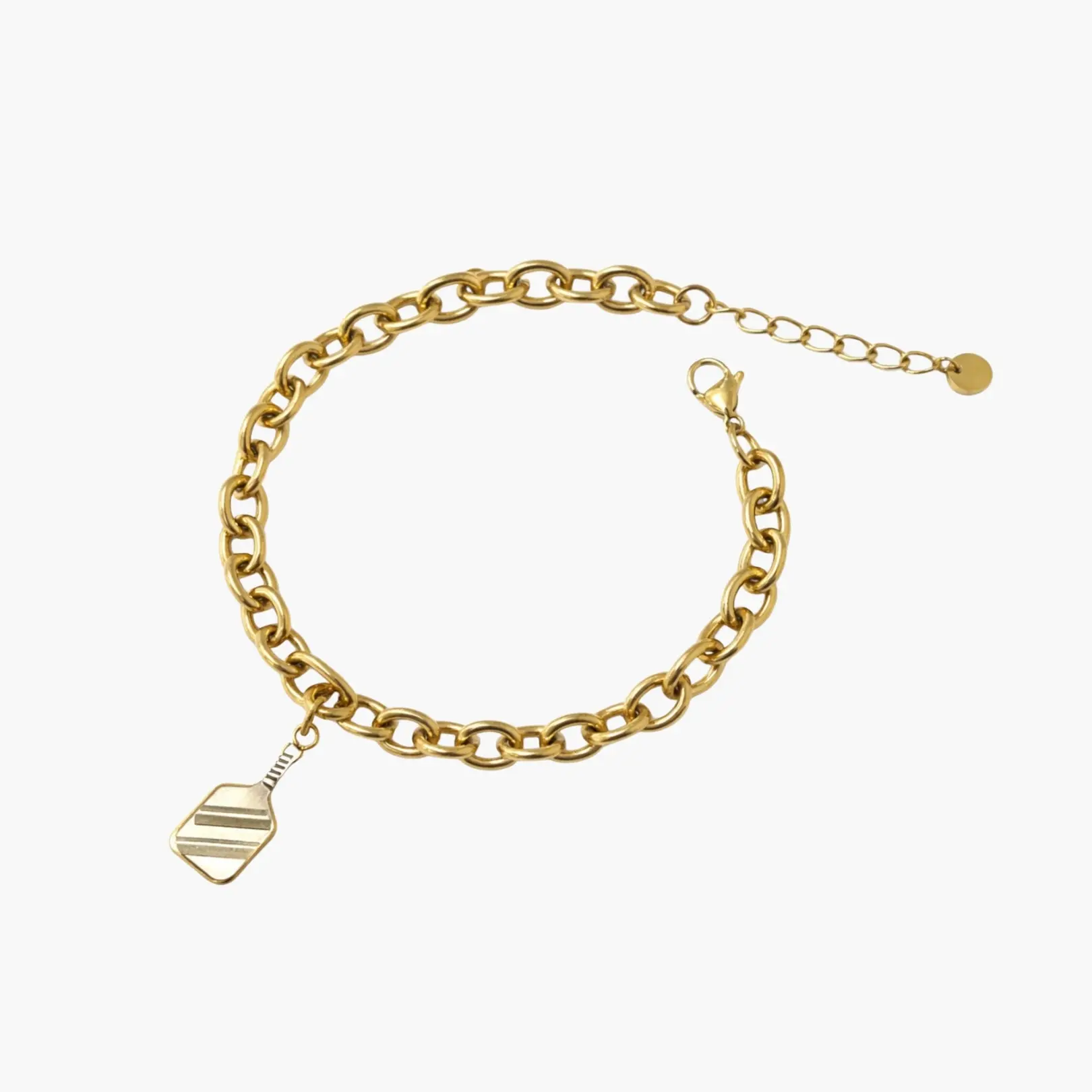 The PickleBall Silver & Gold Charm Bracelet