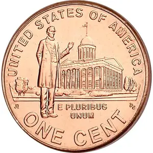 Abraham Lincoln Copper Challenge Coin, Last Lincoln Penny Memorial Design, Historic US Collectible Gift for Veterans and Coin Enthusiasts