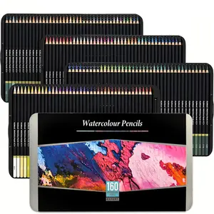 160 Watercolor Pencils, Beautiful Blending Effects with Wet or Dry,Ideal for Coloring Book Blending Sketching- Water Soluble Pencils for Adults