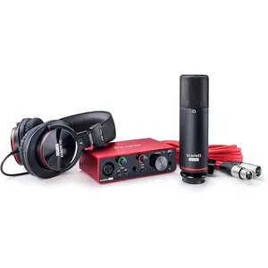 Focusrite Scarlett Solo Studio 3Rd Gen USB Audio Interface Bundle for the Guitarist, Vocalist or Producer with Condenser Microphone and Headphones for Recording, Songwriting, Streaming and Podcasting