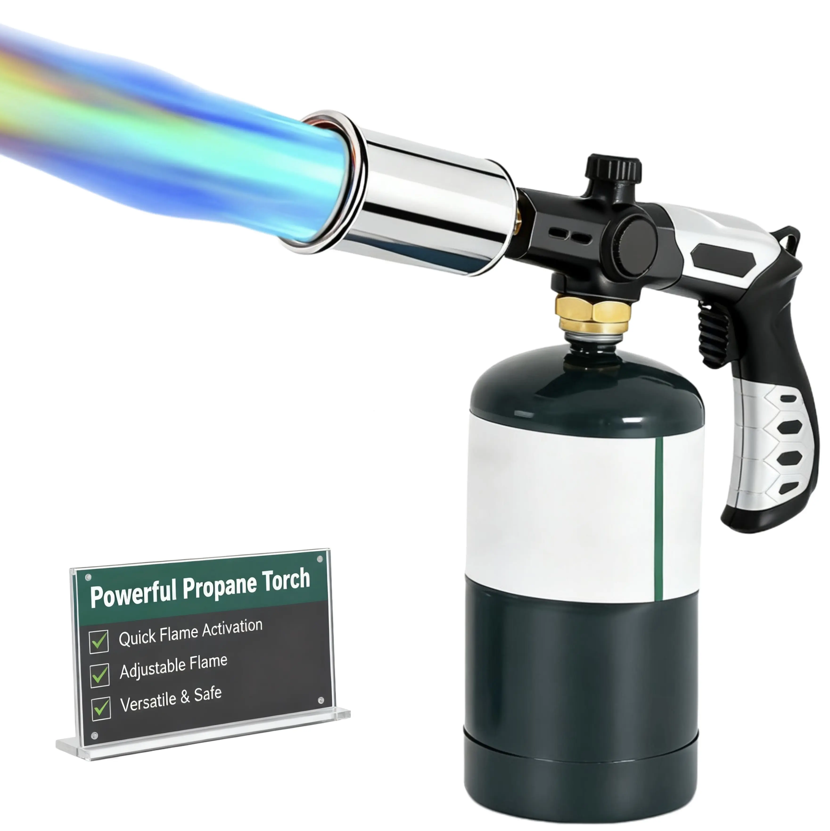 (Propane Tank Not Included)Powerful Grill & Cooking Propane Torch,Charcoal Lighter, Flame Thrower, Kitchen Food Torch Head for Grill, Sous Vide, BBQ
