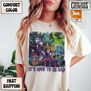 Youth and Adult It's Good To Be Bad Villains T-Shirt, Villains Character Drip Tee, Trip Vintage Halloween T-Shirt, Gift for him her