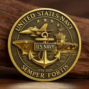 U.s. Navy Semper Fortis 250th Anniversary Challenge Coin Military Veteran Gift