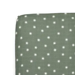 Organic Cotton Muslin Crib Sheet - Sage Suns
