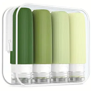 4 Pcs Travel Silicone Refillable Bottles Portable Cosmetic Lotion Containers