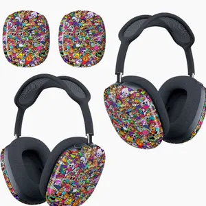 Brawl Stars Doodle Protective Case for AirPods Max, Cartoon Character Graffiti Hard Cover, Anti-Scratch Shockproof Earphone Shell, Gaming Style Headphone Skin Protector for Apple AirPods Max - Multicolor