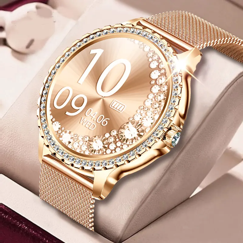 Smart Watches for Women(Answer/Make Calls), 1.32” HD Full Touch Screen Smartwatch for Android Phones Sports Watch with 20+ Sports Modes 2 Straps Gifts for Her on Birthday Christmas Valentines Day