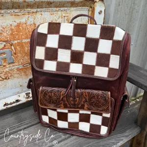 Victory Cowhide Brown Conceal Carry Backpack Laptop Bag