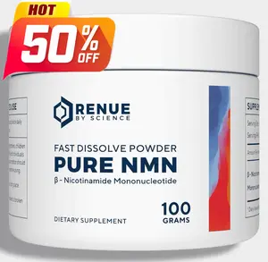 Renue by Science Pure NMN Fast Dissolve Powder 100 Grams Beta Nicotinamide Mononucleotide Dietary Supplement