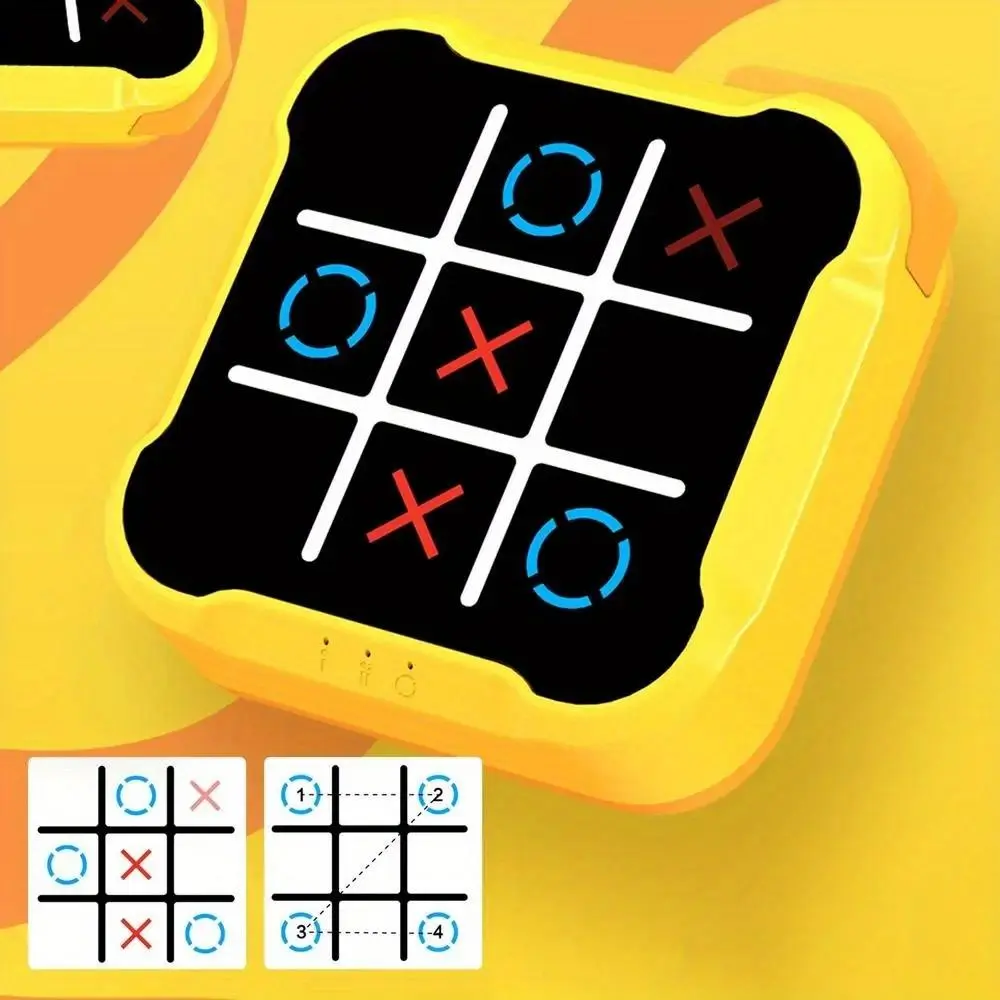 Electronic Tic-Tac-Toe Game, Portable Strategy Family Board Games for Kids and Adults, Family Fun Game, Tabletop Games, Travel-Friendly Design, No Batteries Included