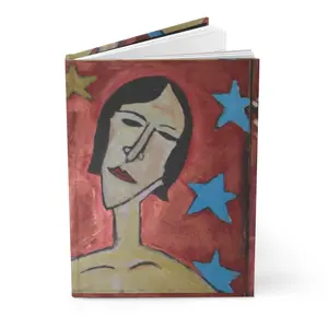 "Star Girl" Hardcover Journal — Minimal White Matte Notebook