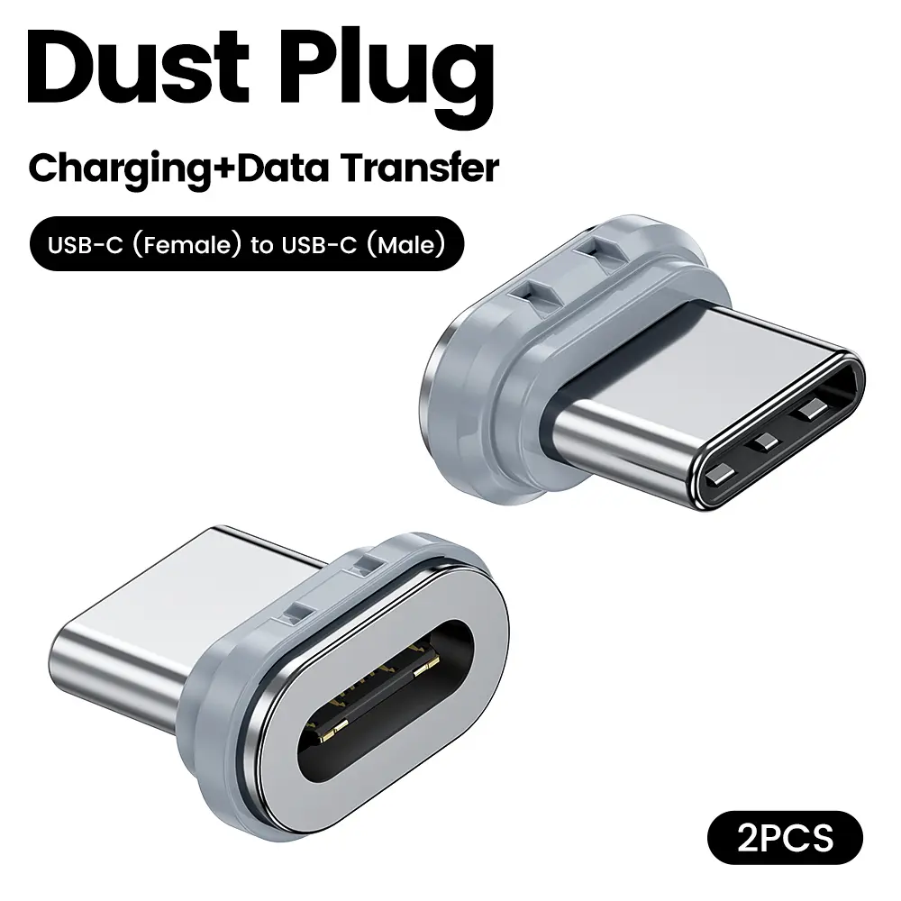Toocki USB-C magnetic dust-proof adapter, no need to plug and unplug, 240W fast charging, 80Gbps transfer speed, compatible with Android, Apple, and iPhone 15/16/17