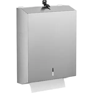 Commercial Paper Towel Dispenser Wall Mount, Stainless Steel C-Fold Multifold Trifold Holder with Lock, Large Capacity for Bathroom Kitchen Office Restaurant Industrial