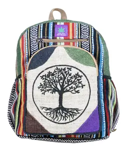 Hemp Backpack, Handmade organic backpack for adults Anime Shark