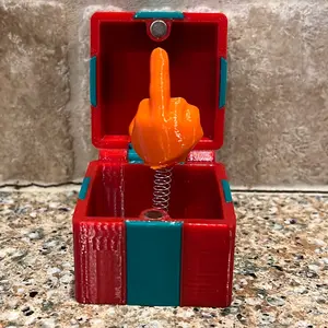 Middle finger Gift box  magnetic lid