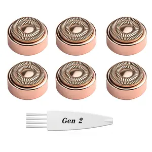 6 Pack Replacement Heads Gen 2 Compatible with Flawless Facial Hair Remover, Replacement Blades Heads Compatible with Finishing Touch Flawless Hair Removal Generation 2 AIJALY