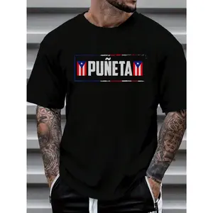 100% Cotton Funny Puerto Rican Boricua Hispanic Puñeta Puerto Rico T-Shirt Women's Men's Graphic Tee Causal Tops Fashion