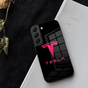T-Teslaes Car Logo Phone Case Glass for Samsung Galaxy S26 S25 S23 S24 S21 S22 S20 Ultra Fe Plus A15 A14 Cover