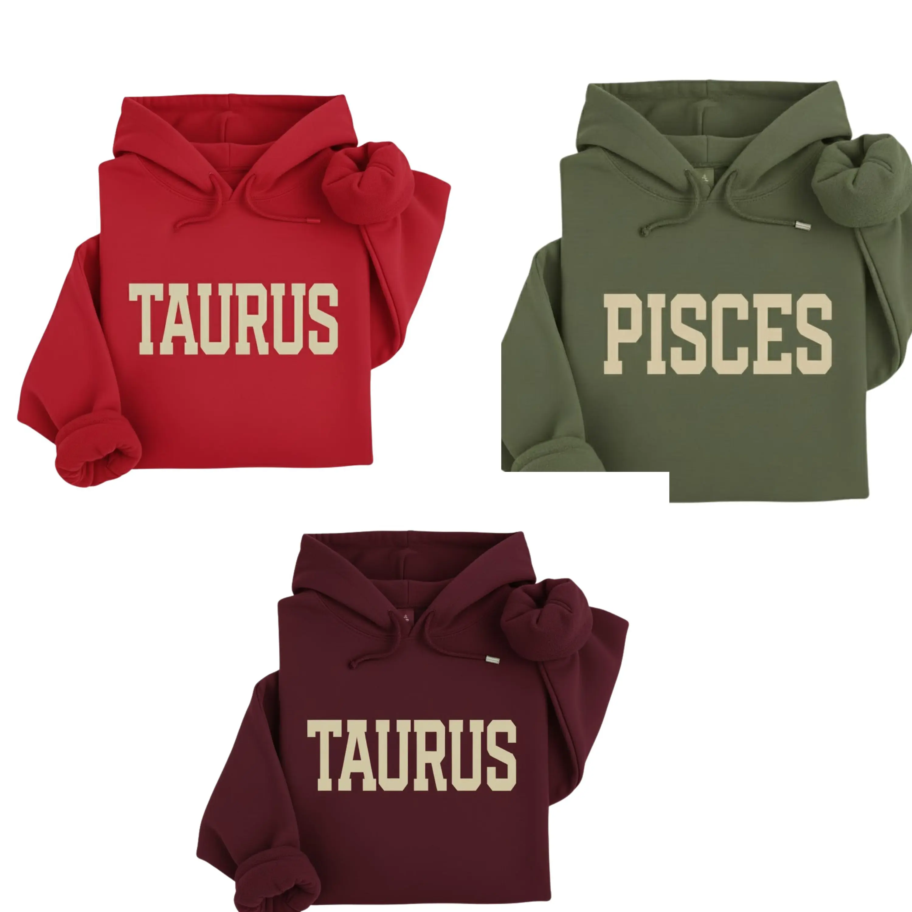 Full 12 Zodiac Minimalist Zodiac Hoodie – Astrology Sign Crewneck for Men and Women, Cozy Horoscope Pullover with Bold College Letter Design, Perfect Gift for Zodiac Lovers