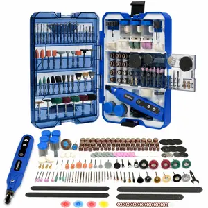 447pcs with Mini Cordless Rotary Tool, Fits Dremel Rotary Tools, Universal Fitment for Polishing, Sanding, Cutting, Drilling, Engraving, Grinding with Portable Tool Storage Case