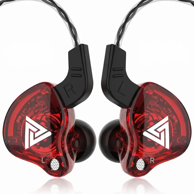 QKZ AK6 Wired In-Ear Gaming Headset - 3.5mm Jack, Wire-Control, Strong Magnetic Driver for Punchy Deep Bass, Noise Cancelling, Ergonomic Fit, for Mobile Gaming, Music, Smartphones Laptops Tablets, Trendy Colors earphone