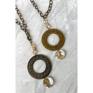 She Believed Necklace in Crystal