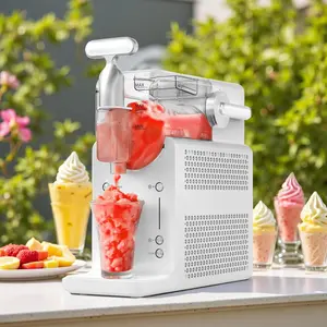 [Christmas Gift]Slushie Maker No Ice Needed 15-Min Freeze 5 Preset Modes Makes Milkshakes Ice Cream Self-Cleaning Easy Care 45oz Tank for Family Use