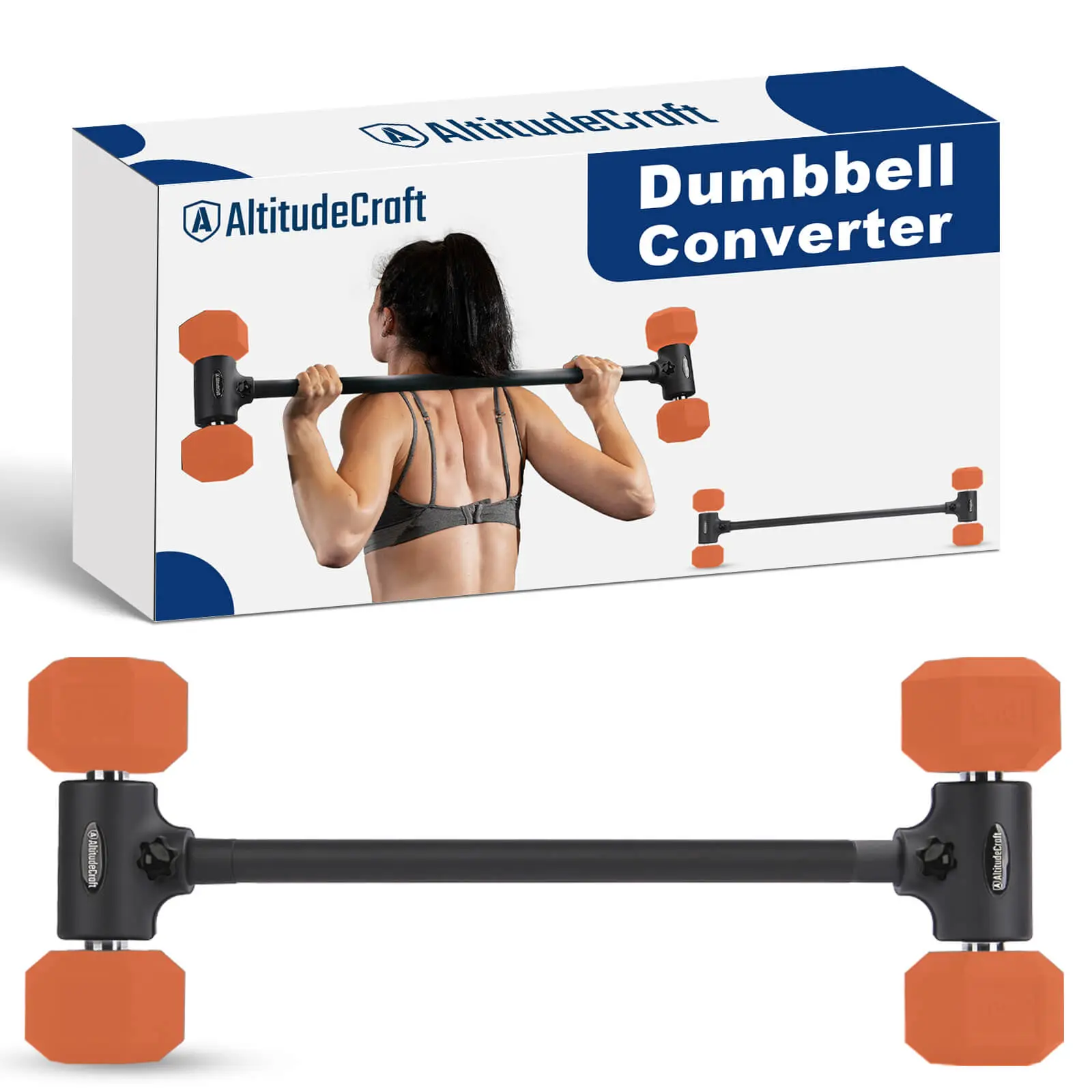 AltitudeCraft Dumbbell to Barbell Converter Kit with 200 lb Weight Capacity Adjustable Fitness Connector for Strength Training Home Gym Weightlifting Full Body Workouts Compatible with Most Dumbbells Easy Grip Design #Summervibes #weeklydeals