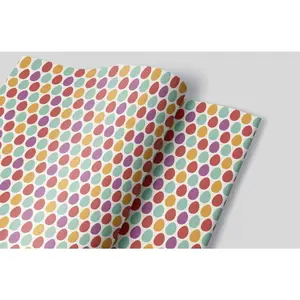 3 Sheets Quality Printed Wrapping Paper- Easter Eggs Design