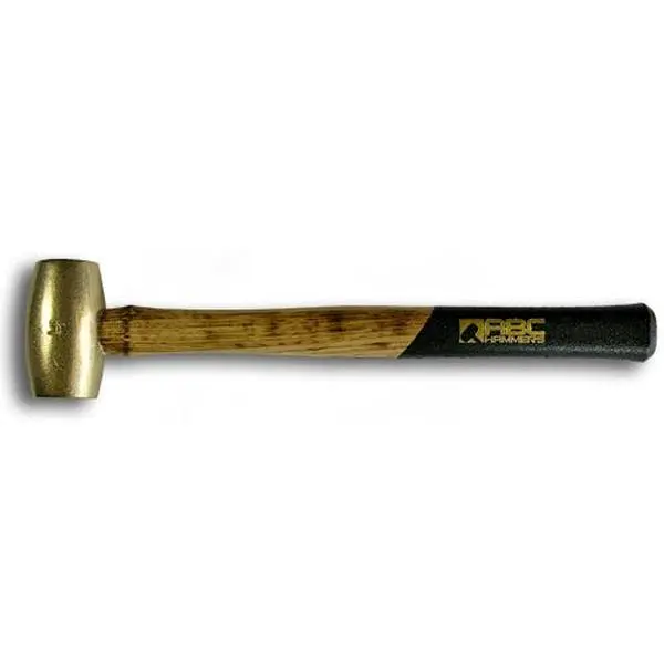 ABC Hammers Striking 4lb Bronze Head Hammer, Corrosion-Resistant Brass Construction, 18 inch Wood Handle, Safe-Use Design (Model ABC4BW)