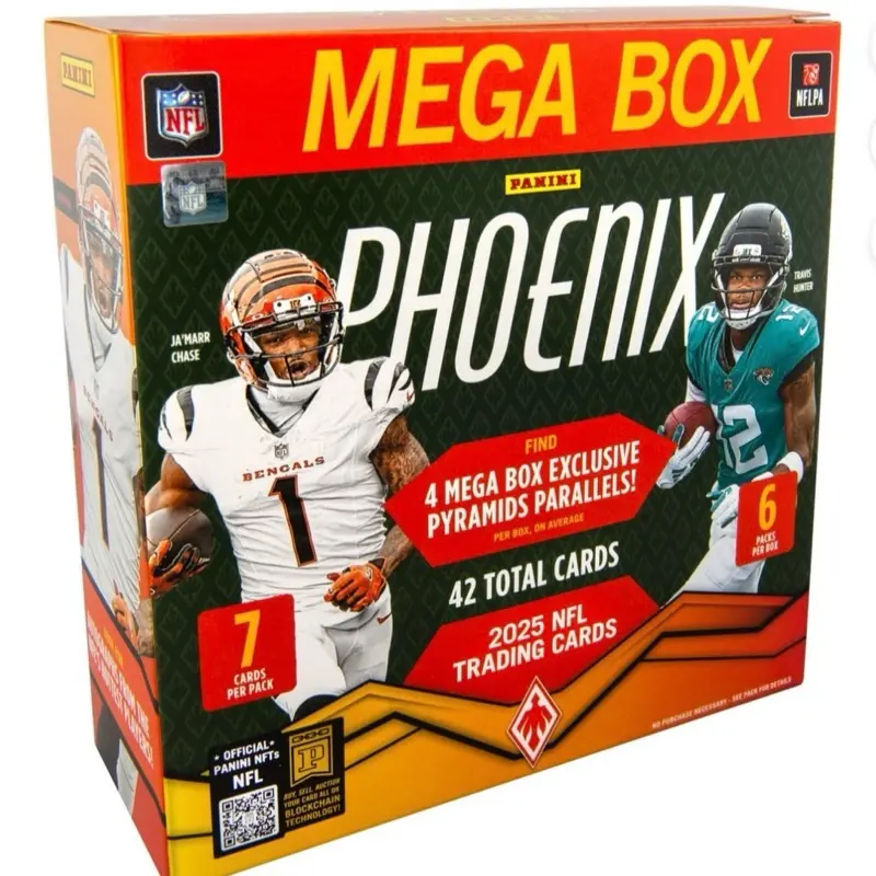 ONE (1) Pack from a Mega Box of NFL 2025 Panini Phoenix trading cards.